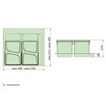 Система хранения в базу 600, H.216мм (ведра: 2х12л), цвет темно-серый