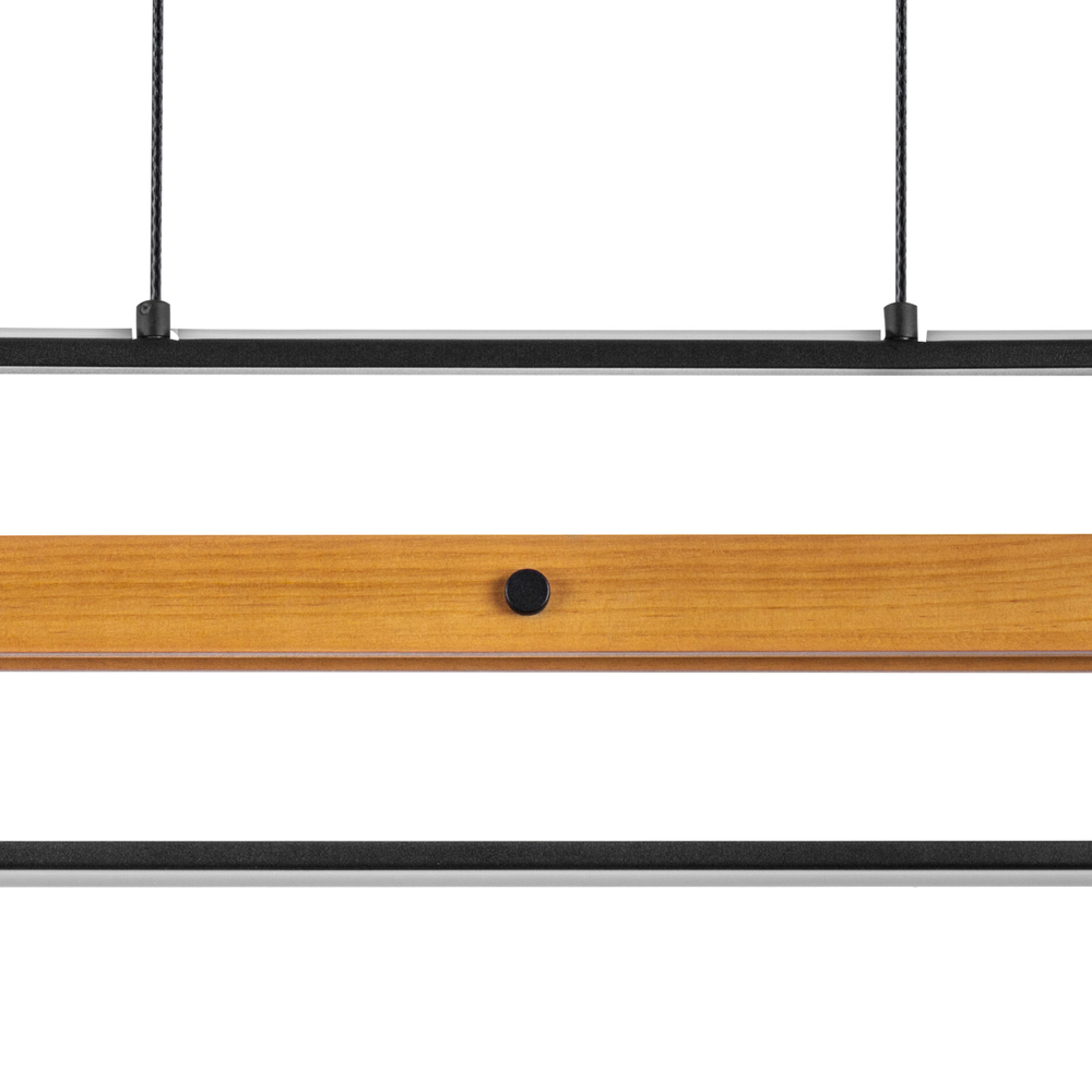 723337 Люстра LODI LED 36W 3240LM ЧЕРНЫЙ/ДЕРЕВО 3000K