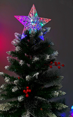 Звезда на макушку 22х23см.Прозрачная цветная LED A5