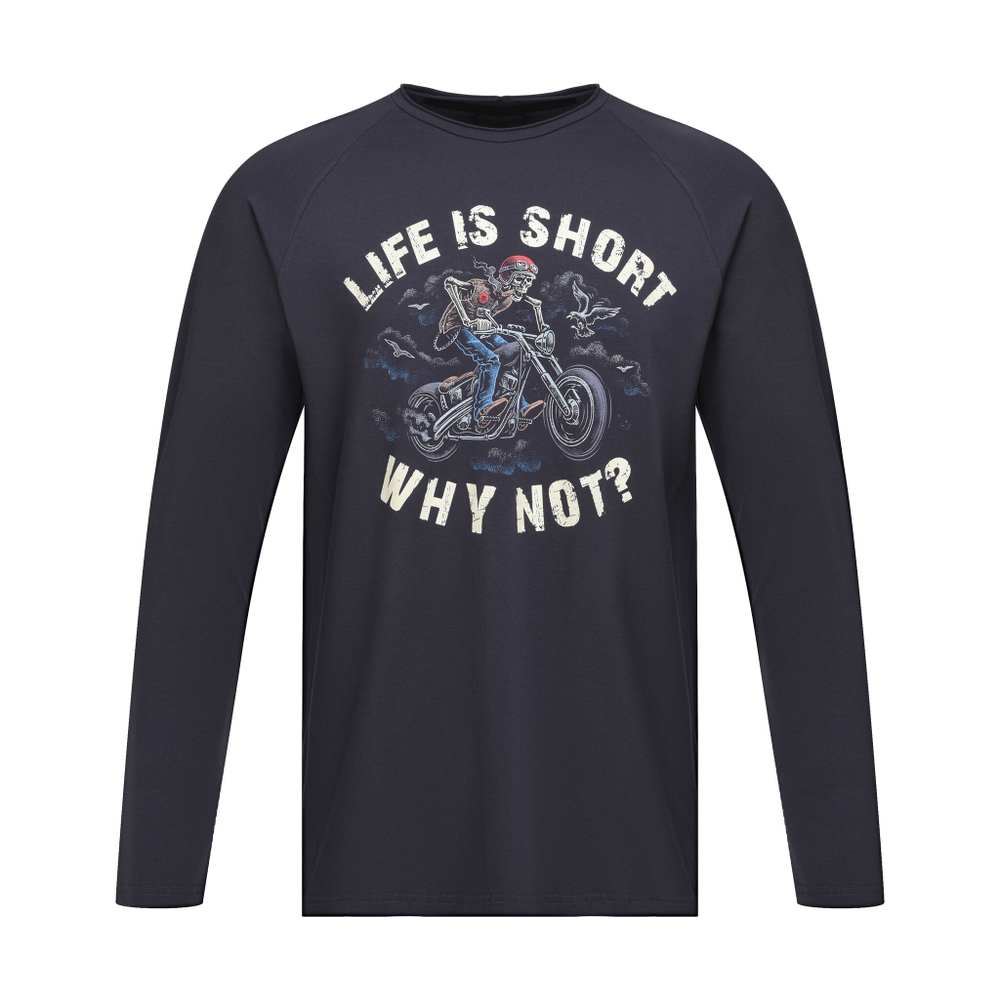 Лонгслив WHY NOT?, серый