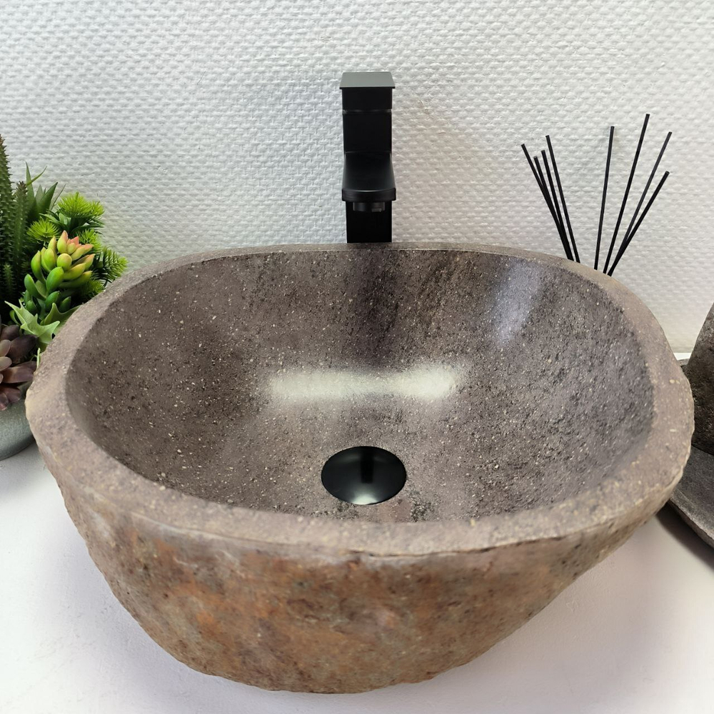 Раковина из речного камня RS-63856 (42*40*15) 0121