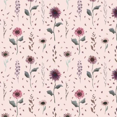 Подсолнухи на персиковом