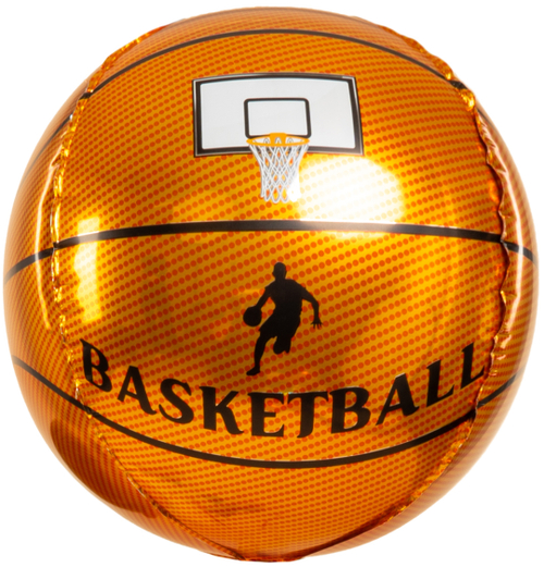 Шар 3D (22''/56 см) Сфера, Баскетбольный мяч, 1 шт. в уп.