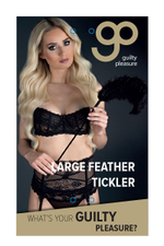 Стек с большим чёрным пером Large Feather Tickler - 65 см. (Цвет: черный)