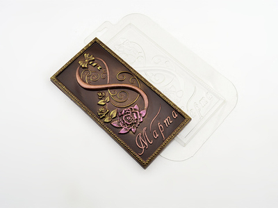 Форма для шоколада "С 8 Марта" роза