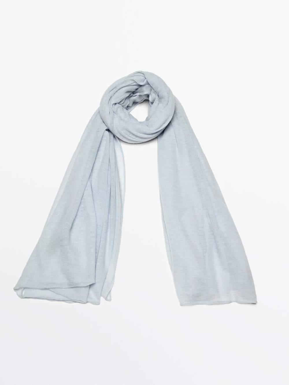 Massimo Dutti Шарф из 100% кашемира, небесно-голубой
