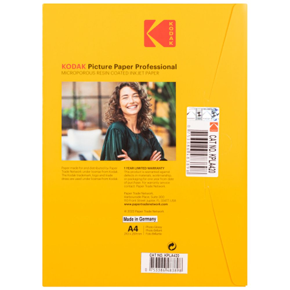 Фотобумага Kodak KPLA420 для струйной печати A4 Inkjet Paper Lustre 260 gsm 20листов | Kodak