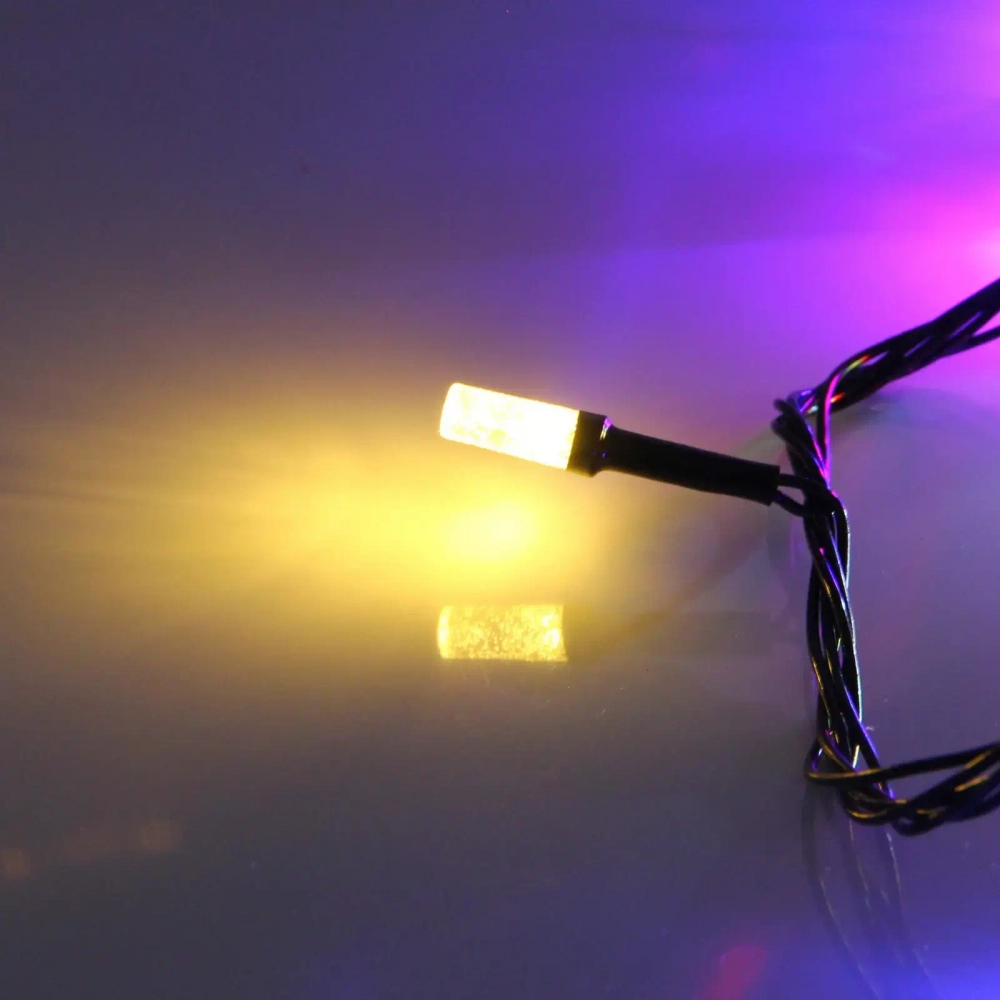 Гирлянда для дома НИТЬ «Хрусталь» 8 м 50 ламп LED, черный пров,IP-40. 8 режимов, Мультицвет (возможность соединения)