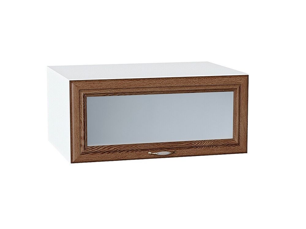 Шкаф верхний горизонтальный остекленный глубокий Шале