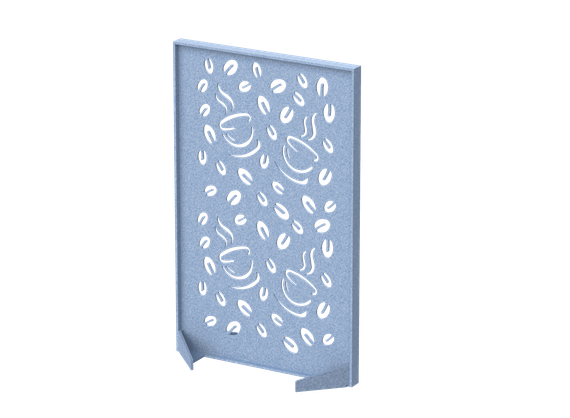 Перегородка с декором  "Кофе" 120х40х160