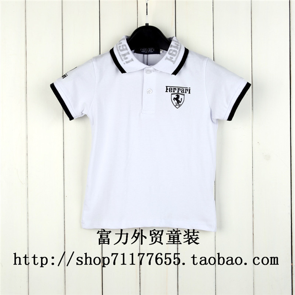 Футболка-поло с логотипом и надписью на воротнике