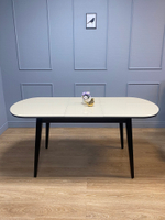 Стол обеденный, кухонный раздвижной KENNER 1300 М венге/стекло крем глянец