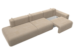 Диван прямой Лига-036 НПБ Модерн Лонг подлокотник справа ВЕЛЮР Бежевый