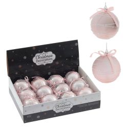 GAEM Набор из 12шт Украшение новогоднее "Шар", D 8 см, L35 W27 H8,5 см