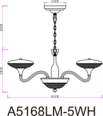 Подвесная люстра Arte Lamp BERN A5168LM-5WH