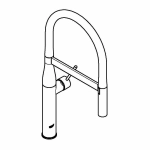 Смеситель для кухни Grohe Essence 30294000 хром/черный