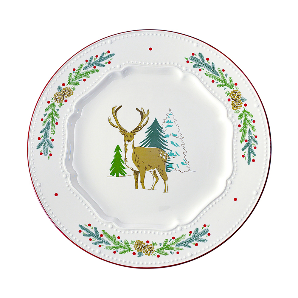 Набор из четырех тарелок nordic winter из коллекции new year essential, D23 см