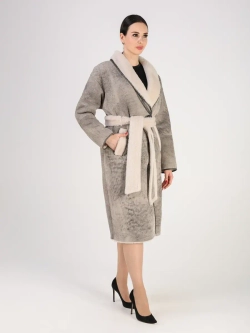 Дубленка зимняя натуральная длинная оверсайз