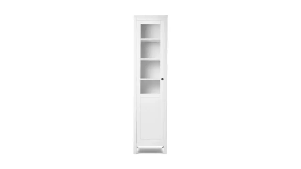 Шкаф-витрина стекло/панель - аналог IKEA HEMNES / ХЕМНЭС/ ХЕМНЕС / КЫМОР / ИКЕА 49х198х37 см, белый