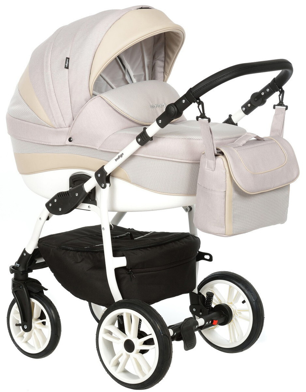 Детская коляска Indigo Indigo New 2 в 1 In01 бежевый