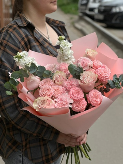 Сборный букет «Розовая симфония»