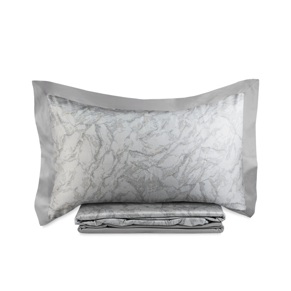 Постельное белье с добавлением кашемира c одеялом Marble Silver