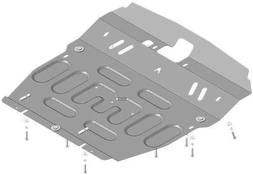 Стандартная Защита картера Двигателя, КПП. 1,5 мм, Сталь. для Hyundai Santa Fe II 2006-2009, Hyundai Santa Fe II 2011-2012, Hyundai Santa Fe II 2009-2011 АвтоСтандарт.50917