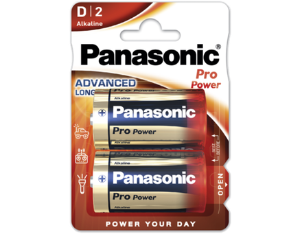Батарейки Panasonic Pro Power D щелочные 2 шт