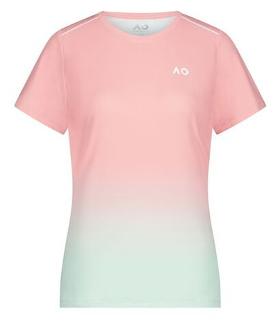Женская футболка теннисная Australian Open Performance Tee - skye ombre