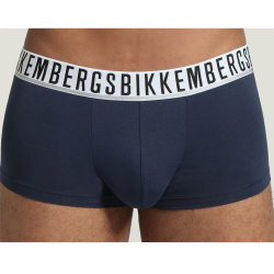 Мужские трусы хипсы синие набор 2 в 1 Bikkembergs ESSENTIAL BKK1UTR01BI/2