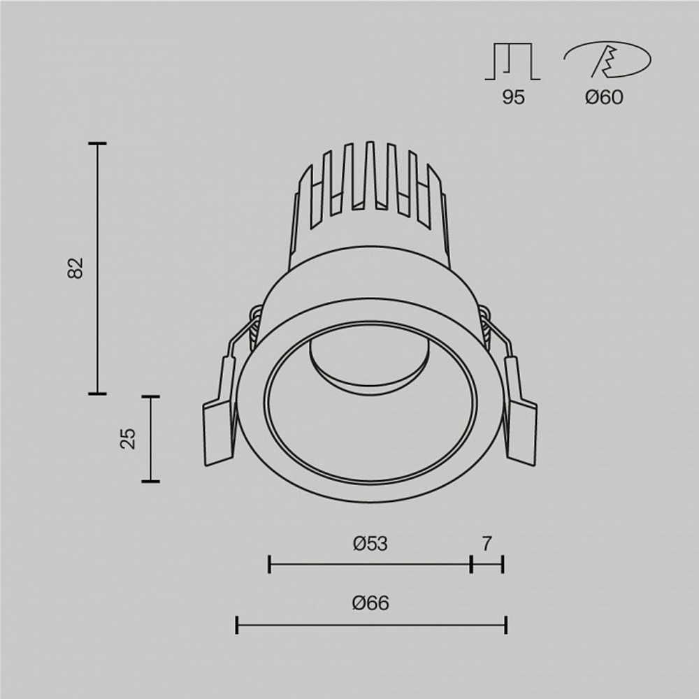 Встраиваемый светильник Maytoni Technical Dip DL123-10W-2.7K-B