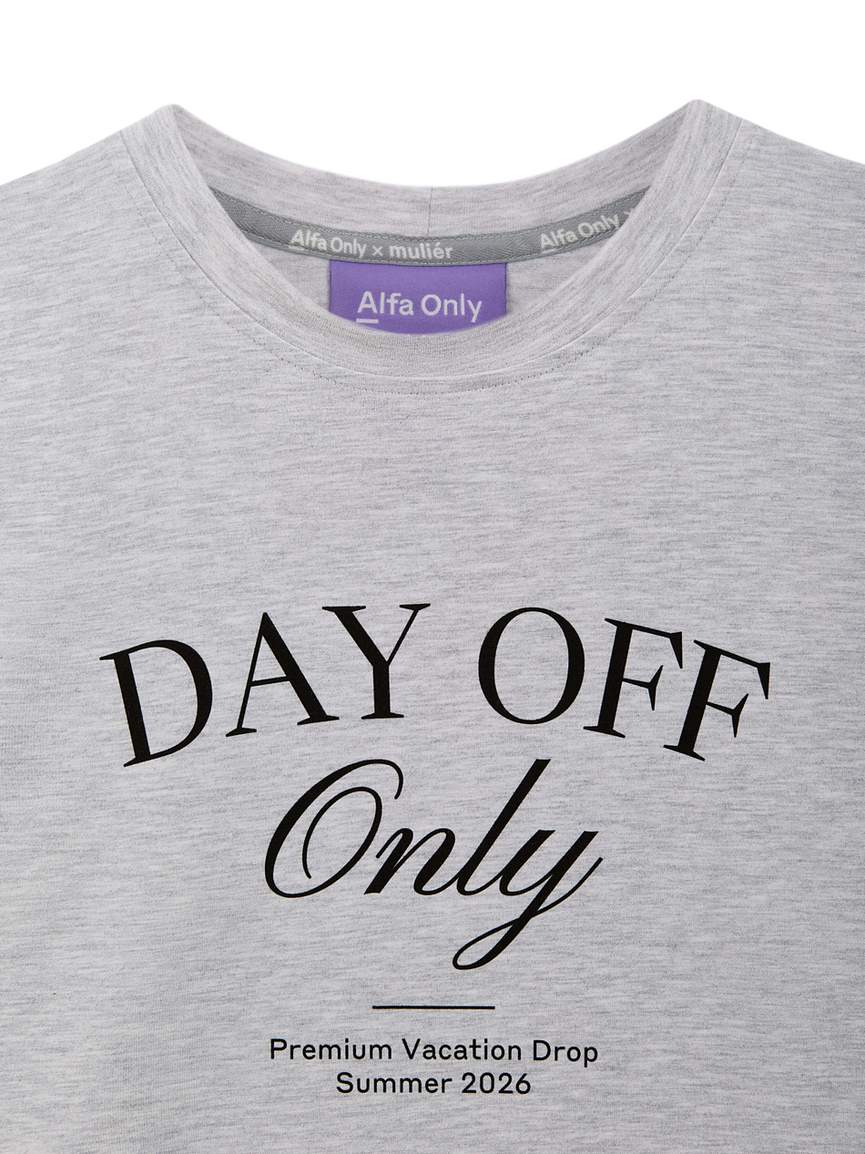 Футболка "Day off only" серая