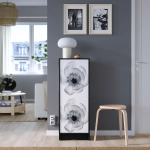 Шкаф-витрина - BILLY / HÖGBO/ HОGBO IKEA/ БИЛЛИ/ ХЕГБО ИКЕА,  106х40 см, черный