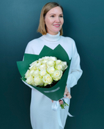 Букет из белой розы,21шт(00215)