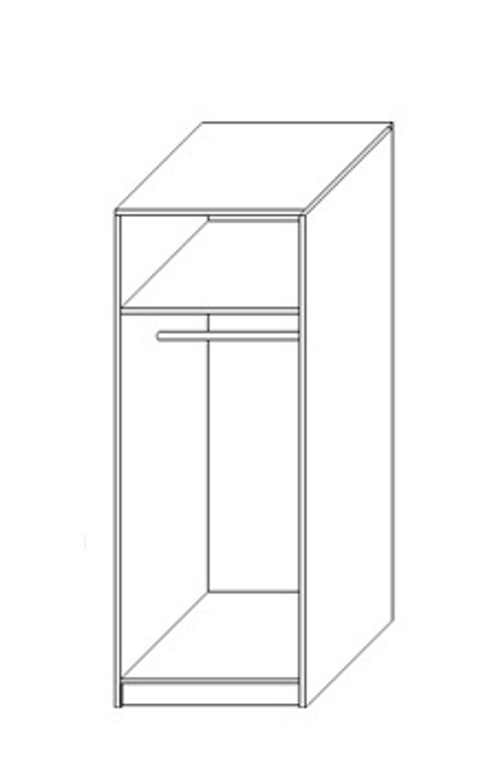 Прихожая Диана-4 секция № 03 Шкаф 2-створчатый (венге/дуб молочный), ЛДСП, Росток