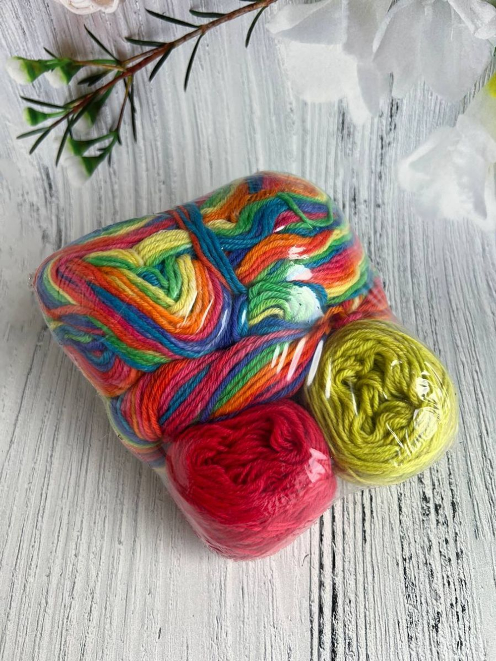 Пряжа носочная Аркобалено радужный микс 119г