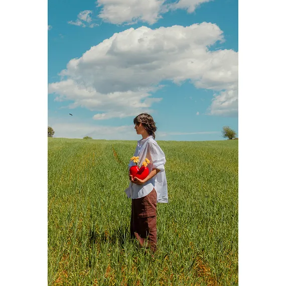 Ваза для цветов love, 15,5 см, красная