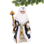 Дед Мороз музыкальный «Зимнее представление» 40 см в синей шубке