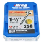 Шурупы с крупным шагом 1-1/2", 250 шт, Kreg SML-C150-250-INT