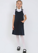 Сарафан "Белла-1" р-р 140, тёмно-синий (Ивашка)