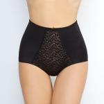Трусы-макси с легким моделирующим эффектом (Размер: 56) (Цвет: черный с бежевым)