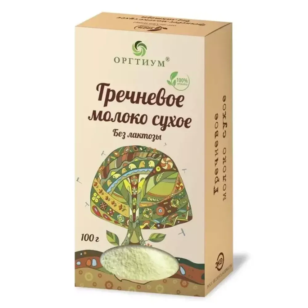 Гречневое молоко сухое без лактозы 100гр (Оргтиум)