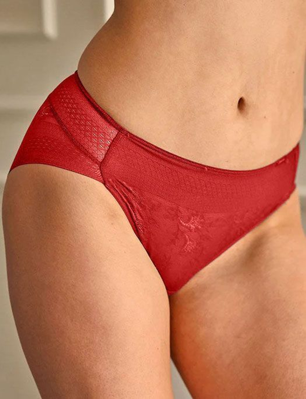 Кружевные трусики-слипы Magic Band (Размер: S) (Цвет: темно-синий)