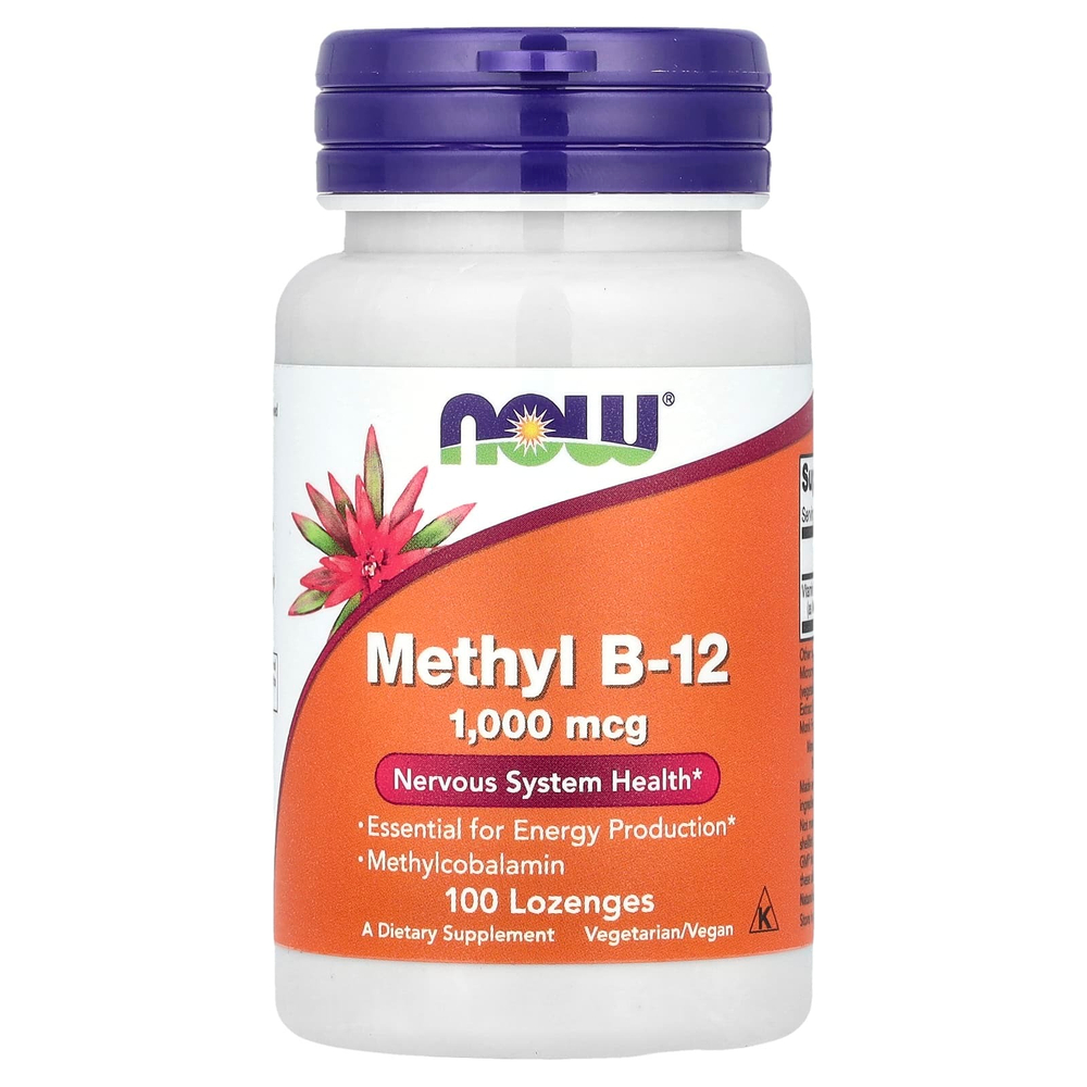 NOW Foods, Methyl B-12, метилкобаламин, 1000 мкг, 100 таблеток для рассасывания