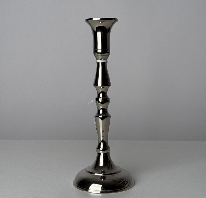 Подсвечник металл, 20*7см, серебряный