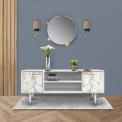 Тумба под ТВ Арт 155см Классик Айс Голд