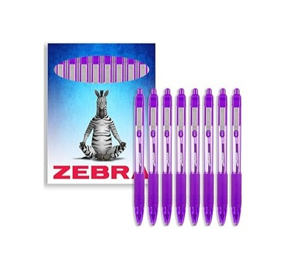Ручка Zebra шар. автомат., Z-grip Smooth фиолетовый d=1мм, резиновый манжет 22568