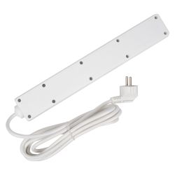 S-GCD6-3B Удлинитель Uniel серии Стандарт. с-з. 6 гн.. шнур 3 м. выкл.