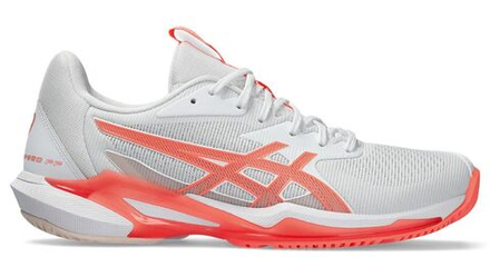 Женские теннисные кроссовки Asics Solution Speed FF 3 - white/sun coral