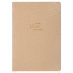 Тетрадь 48 л. в клетку обложка кожзам под лён, сшивка, A5 (147х210мм), БЕЖЕВЫЙ, BRAUBERG PASTEL, 403871